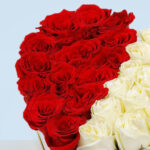 Half Red and White Roses In Marbled Box 4 03 (27)