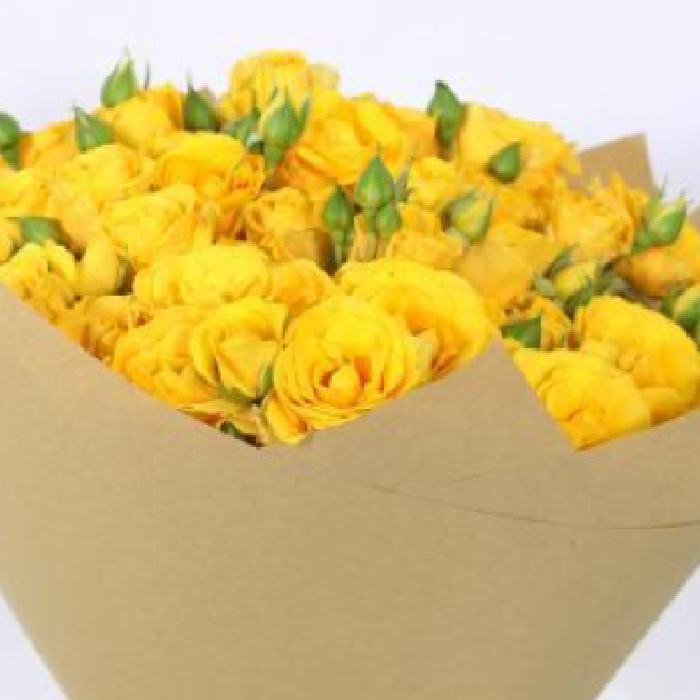 10 stem yellow spray roses bouquet