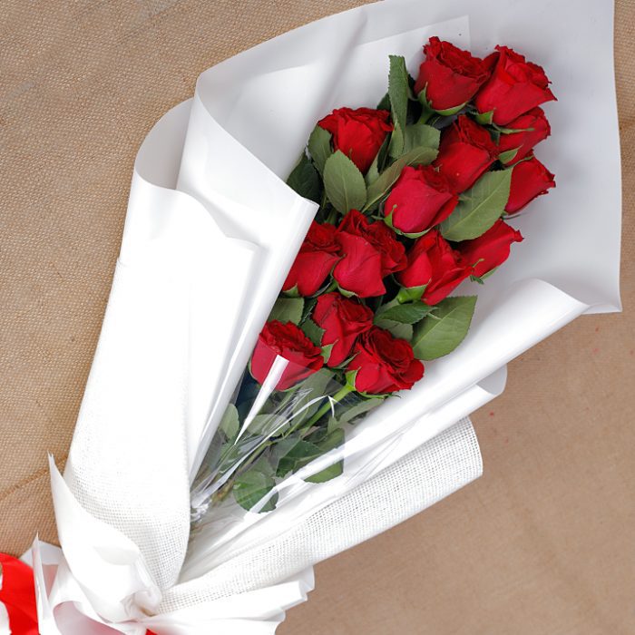 15 stems red rose bouquet 2