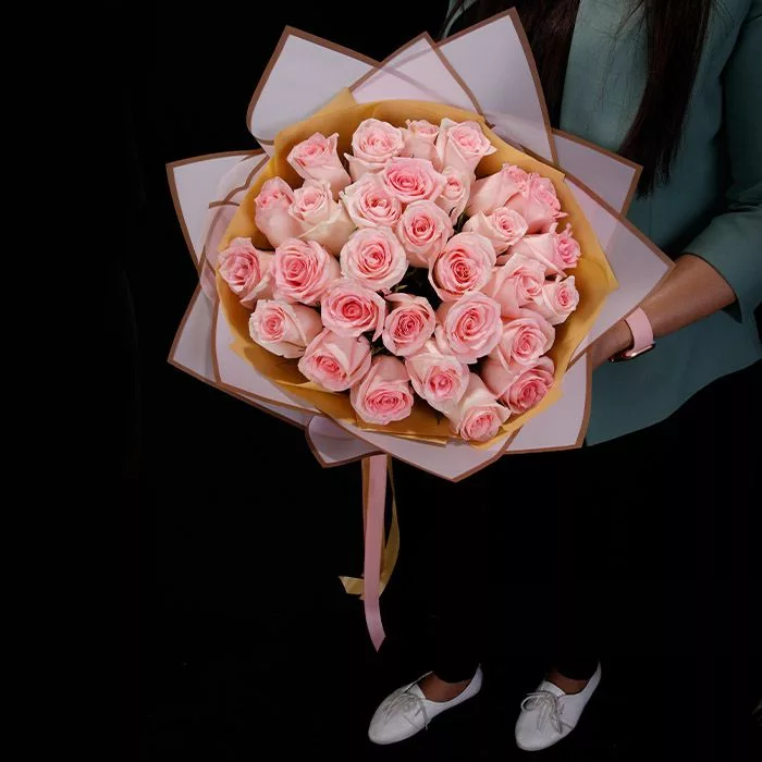 30 pink rose bouquet jpg