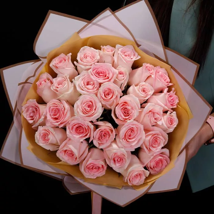 30 pink rose bouquet 2 jpg