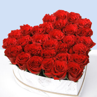 Heart Shape Red Rose Flowers valentines