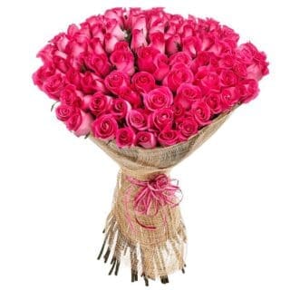 Bouquet of 50 premium pink roses