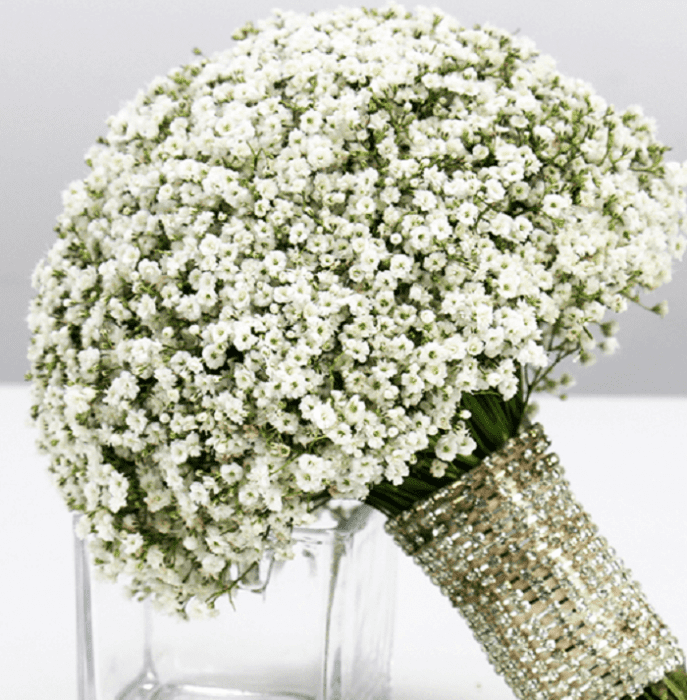 bridal bouquet gypsophila round copy