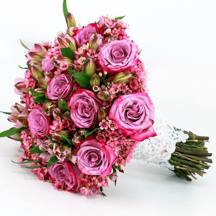 Purple Theme Bridal Bouquet Zoom out
