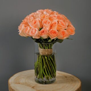 Bunch of Peach Roses