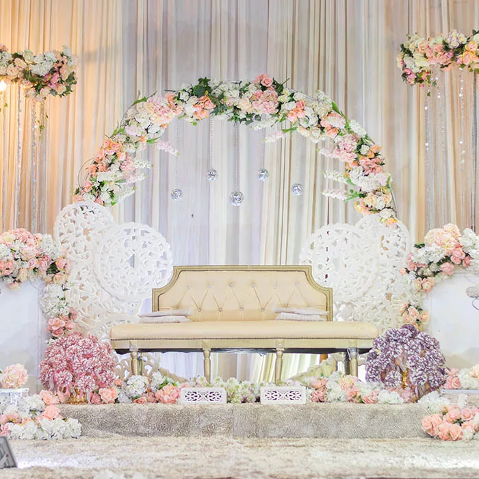 luxury wedding backdrop pink and white jpg