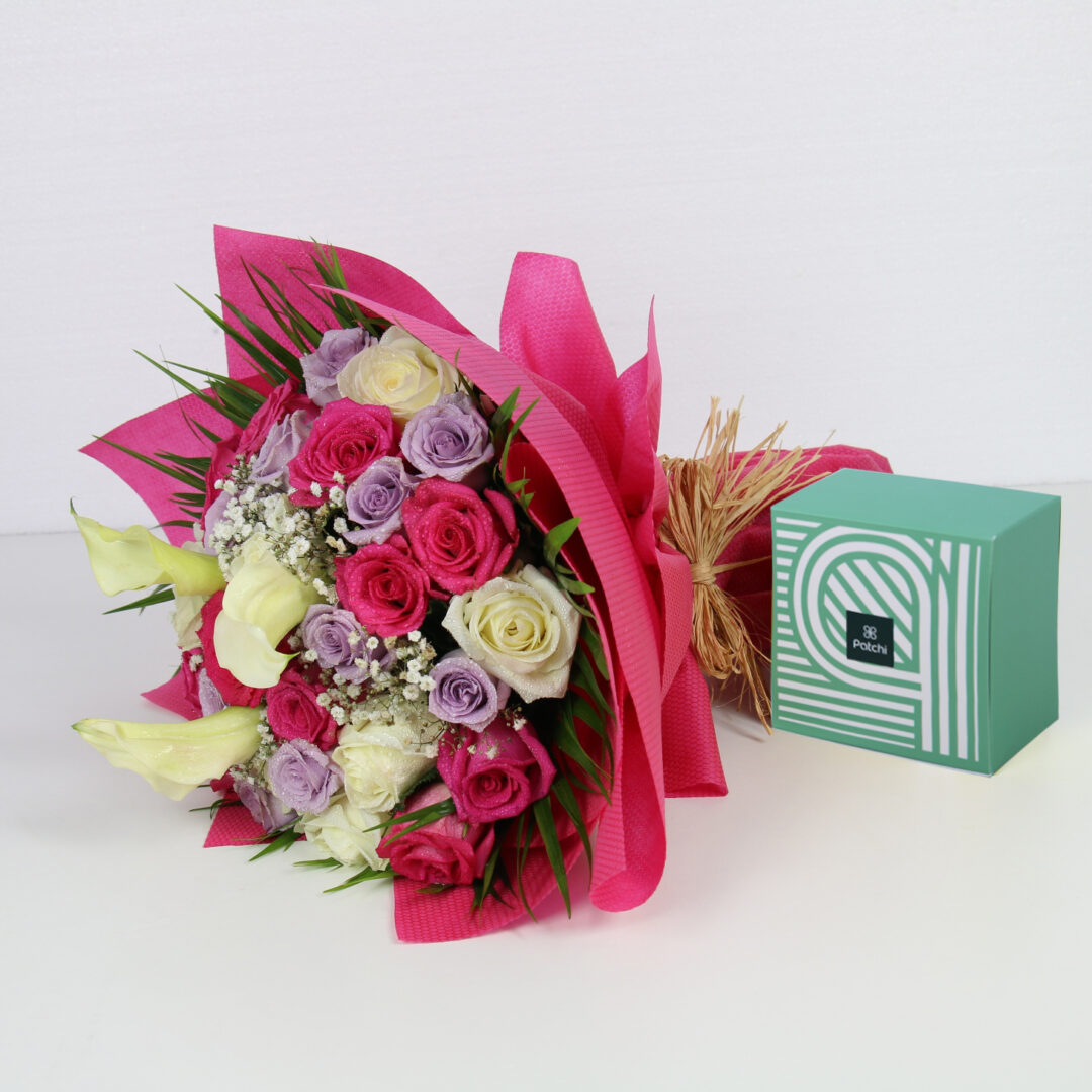 combo bouquet with chocolates