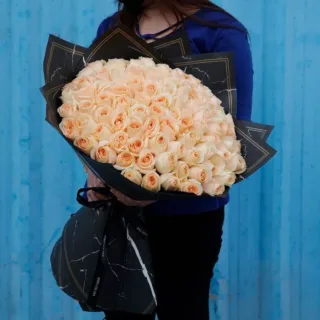 Perfect Peach Rose Bouquet
