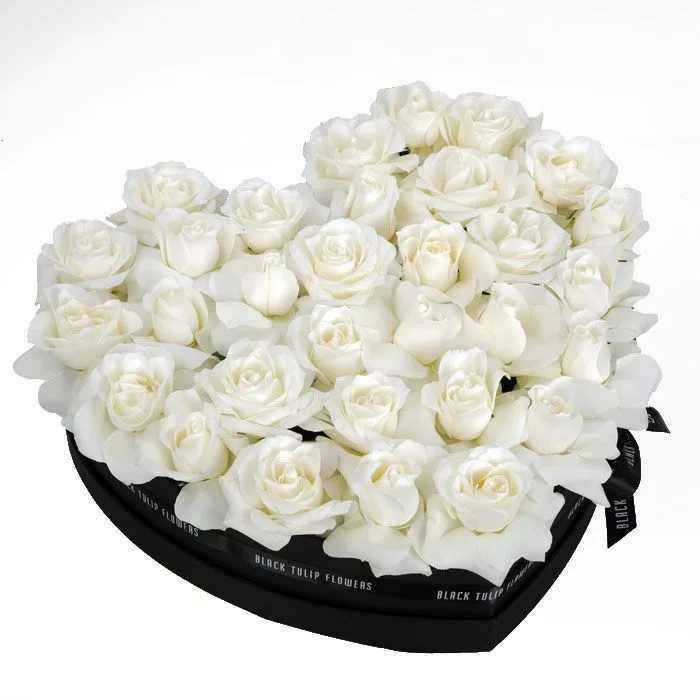 perfect white roses in heart shaped box jpg