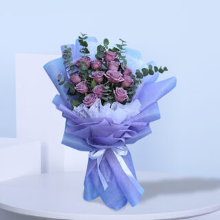 Purple flower bouquet delivery in dubai ajman