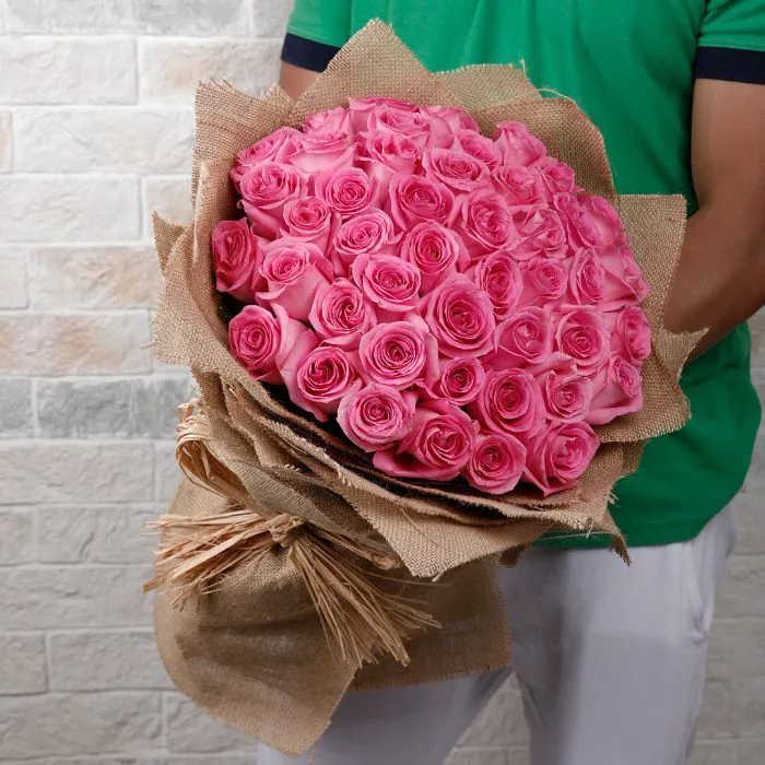 ravishing pink rose bouquet 2 jpg