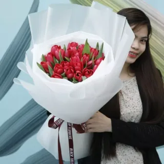 Red Tulips Bouquet