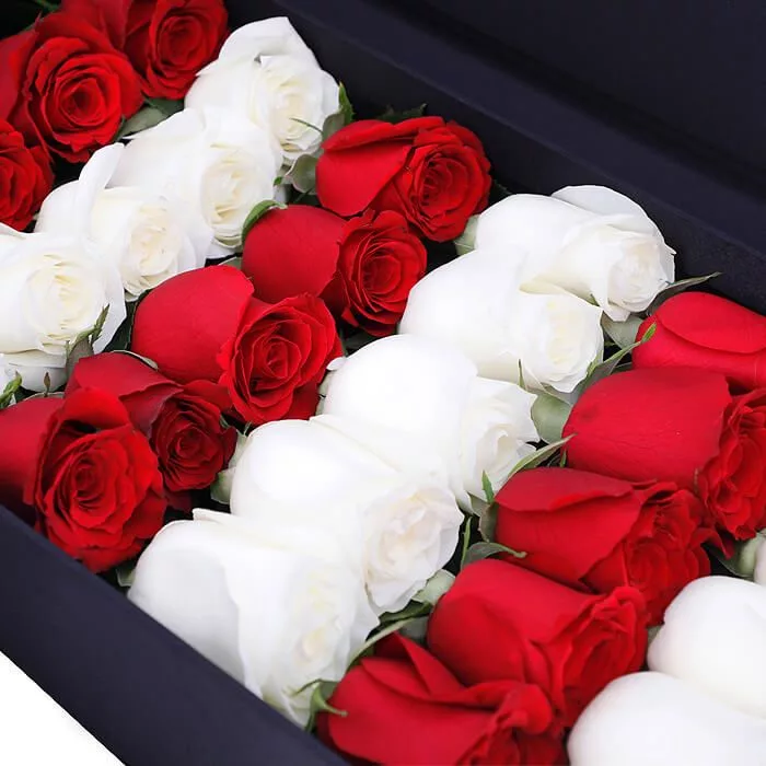 red white roses in black box 2 jpg