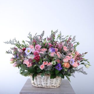 Charming Basket by Black Tulip Flowers