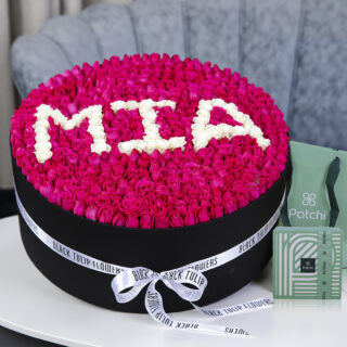 Letter Flower Arrangement with Patchi chocolate Combo Offers