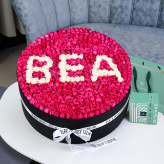 My Sweet BEA Letter Round Flower box with patchi Chocolates