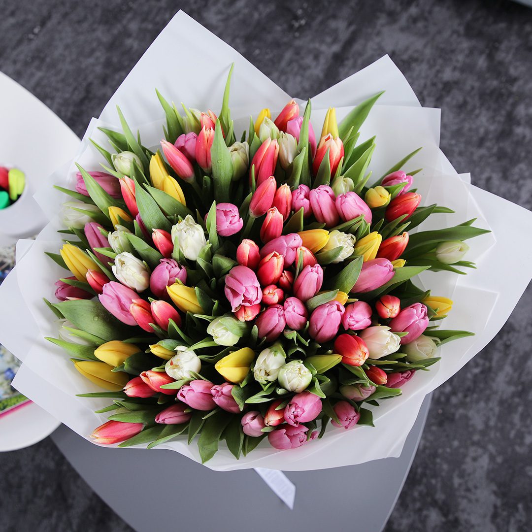 Radiant Tulips bouquet by Black Tulip Flowers