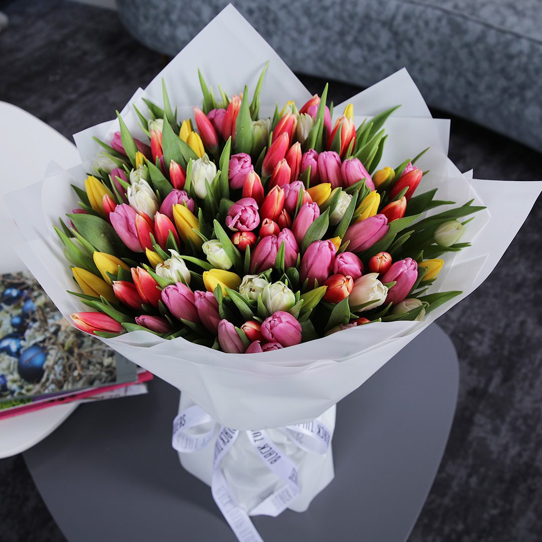Radiant Tulips bouquet by Black Tulip Flowers