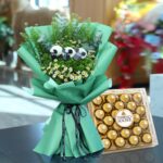Green Eid Bouquet with Ferrero Rocher