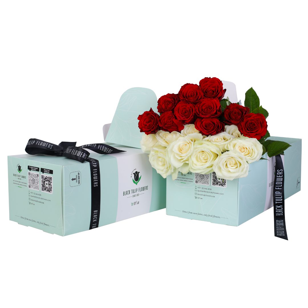 Red and White Rose Green Box 1