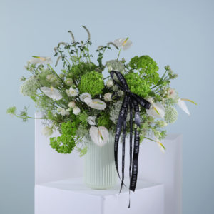 Pastel Green Floral Vase 1