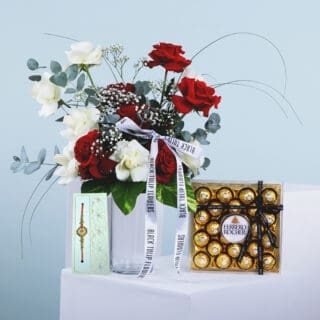 The Retro Vase Arrangement - Rakhi