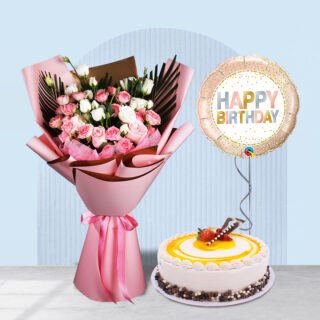 Spray Rose and Birthday Cake