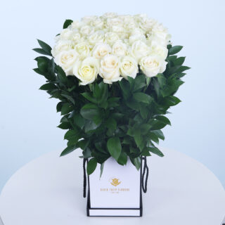 Luxury White Rose Box