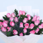 Pretty Pink 36 Rose Bouquet 5 02 - Pretty Pink Rose Bouquet