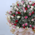 Fresh Pink-White Roses Bouquet 5 02
