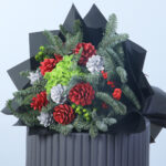 Winter Holiday Bouquet with Pinecones and Seasonal Greens 2 03