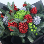 Winter Holiday Bouquet with Pinecones and Seasonal Greens 5 04