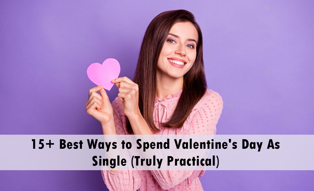 15+ Best Ways to Spend Valentine's Day As Single (Truly Practical) 1 A vibrant bouquet of pink and purple flowers, including roses and lilies, arranged in a glass vase. The bouquet is placed on a table with a white tablecloth, and a card with the message "Happy Birthday" is visible in the background.