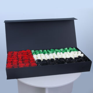 UAE map inspired flower box gift