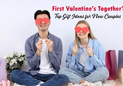 First Valentine's Together? Top Gift Ideas for New Couples 11 Various romantic gift ideas for new couples celebrating their first Valentine's Day together, emphasizing love and connection.