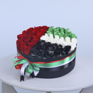 Patriotic Roses Box with Ribbons