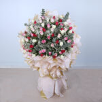 Fresh Pink-White Roses Bouquet 1 roses-pink-white-gypso-eucalyptus-large bouquet