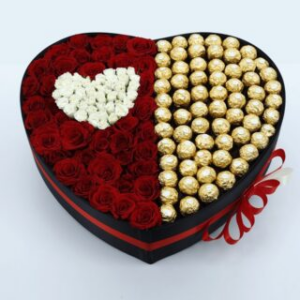 heart shaped flower Chocolate box