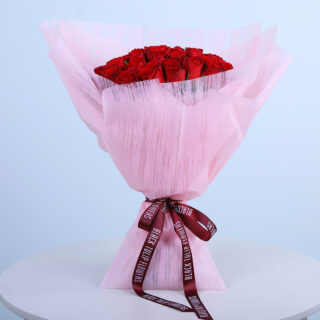 Hand Bouquet Pink Wrapping