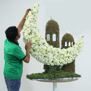 Ramadan Moon Mosque flowers large arrangement Delivery Arround UAE