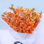 Fresh Orange Orchid Bouquet 3 04