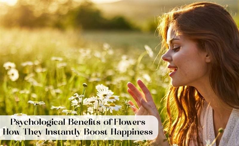 Discover the psychological benefits of flowers and how they instantly boost happiness, help reduce stress and enhance your mental well-being.
