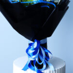 Blue Painted Rose & Lipidium Bouquet 5 02