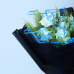 Blue Painted Rose & Lipidium Bouquet 3 04
