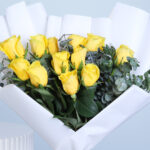 Cheerful Yellow Roses Bouquet 3 04