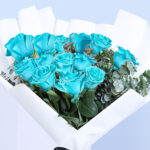 Royal Blue Roses Bouquet 5 04