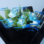 Blue Painted Rose & Lipidium Bouquet 2 05