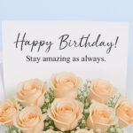 Peach Rose Birthday Bouquet 2 02 71