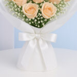 Peach Rose Birthday Bouquet 3 03 75